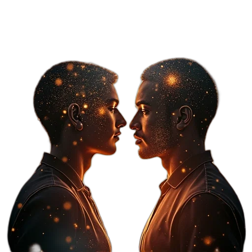 mask, face, concept art, photorealistic, 3d render, outer space, neon lights, fire transparent PNG cut-out