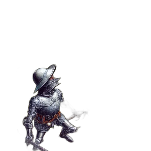 robot, sword, creature, dragon, concept art, fantasy art, watercolor, pixel art transparent PNG cut-out