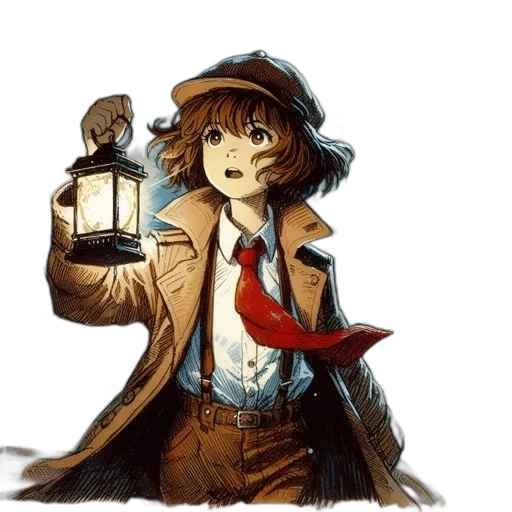 staff, hat, weapon, dress, concept art, anime, fantasy art, comic book art transparent PNG cut-out