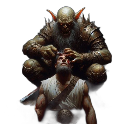 staff, creature, face, concept art, fantasy art, comic book art, photorealistic, dimly transparent PNG cut-out