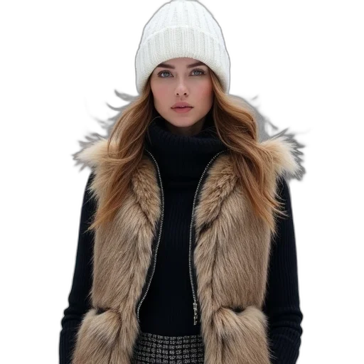 jacket, hat, photorealistic, monochrome transparent PNG cut-out