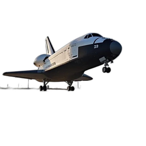 3d render, outer space, space, shuttle transparent PNG cut-out