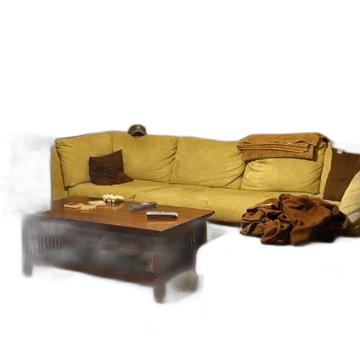 furniture, 3d render, photorealistic, concept art, earth tones, golden, dark, cozy transparent PNG cut-out