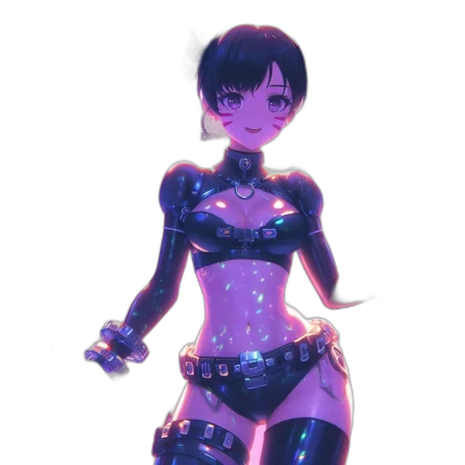 robot, dress, staff, weapon, cyberpunk, anime, concept art, fantasy art transparent PNG cut-out