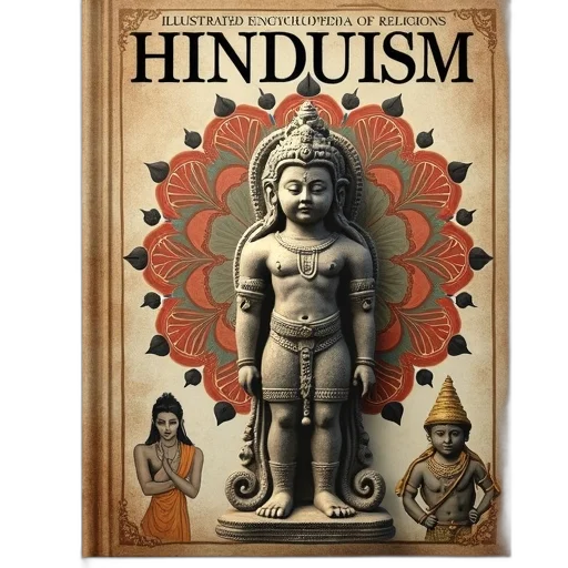 cover, book, titled, hinduism, large, image, stone, statue transparent PNG cut-out