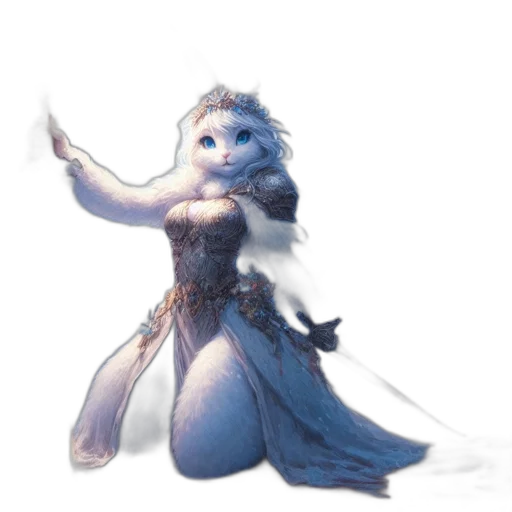 dress, dragon, staff, creature, concept art, fantasy art, pixel art, 3d render transparent PNG cut-out