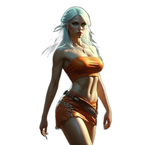 dress, concept art, fantasy art, 3d render, comic book art, golden, earth tones, neon transparent PNG cut-out