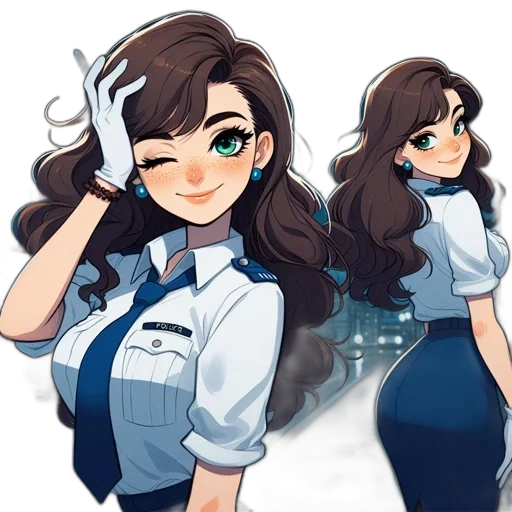 staff, dress, robot, anime, cartoon, concept art, pixel art, blue transparent PNG cut-out