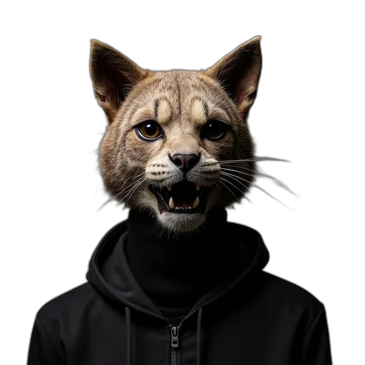 animal, jacket, mask, face transparent PNG cut-out