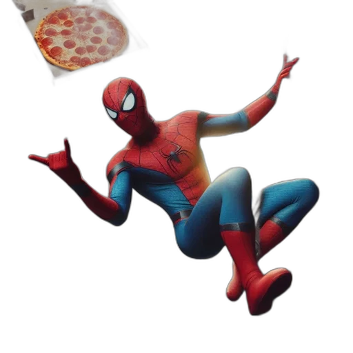 food, animal, creature, 3d render, concept art, comic book art, pixel art, spider-man transparent PNG cut-out