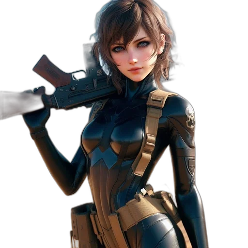 weapon, concept art, comic book art, fantasy art, cyberpunk, blue, dark, golden transparent PNG cut-out