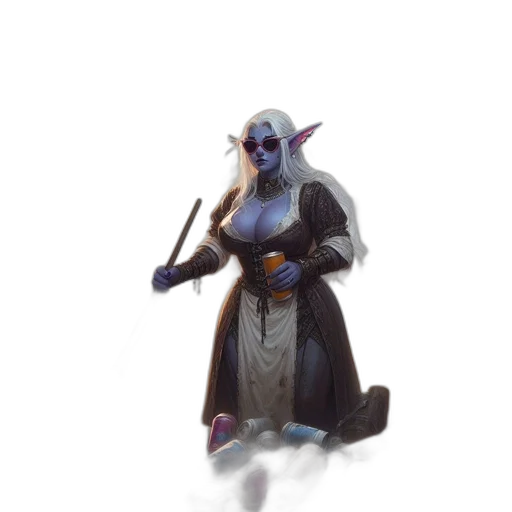 staff, weapon, creature, mask, concept art, fantasy art, pixel art, 3d render transparent PNG cut-out