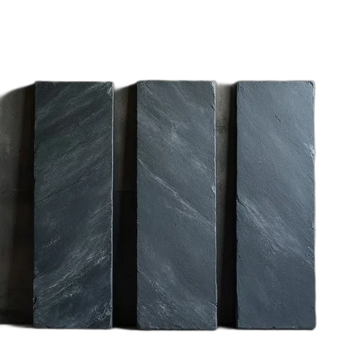 3d render, dark, monochrome, earth tones, group, three, large, slate transparent PNG cut-out