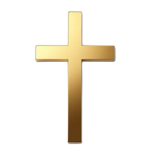jewelry, sword, weapon, staff, 3d render, golden, cross, smooth transparent PNG cut-out