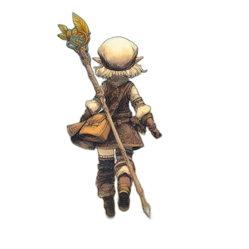 staff, weapon, sword, creature, concept art, fantasy art, pixel art, 3d render transparent PNG cut-out