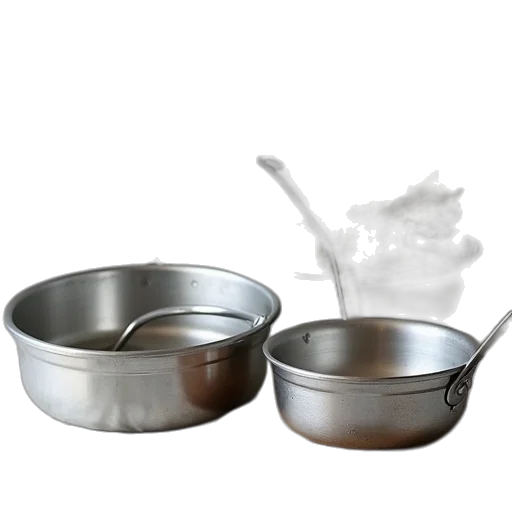 food, jewelry, 3d render, photorealistic, three, aluminum, pans, stock transparent PNG cut-out