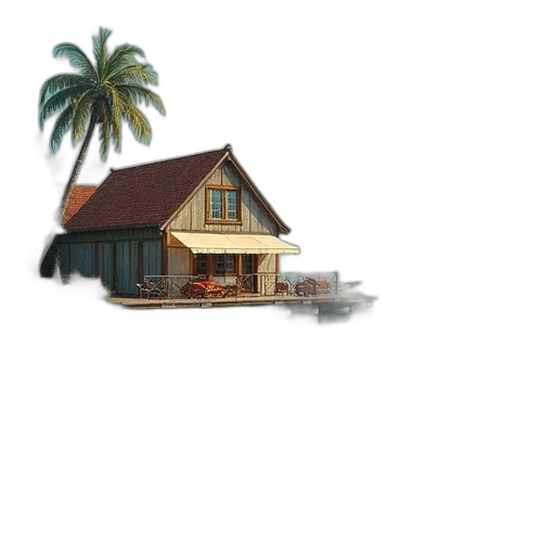 building, furniture, food, 3d render transparent PNG cut-out