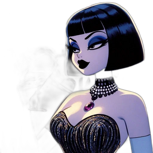 jewelry, comic book art, concept art, cartoon, fantasy art, glamorous, animated, woman transparent PNG cut-out