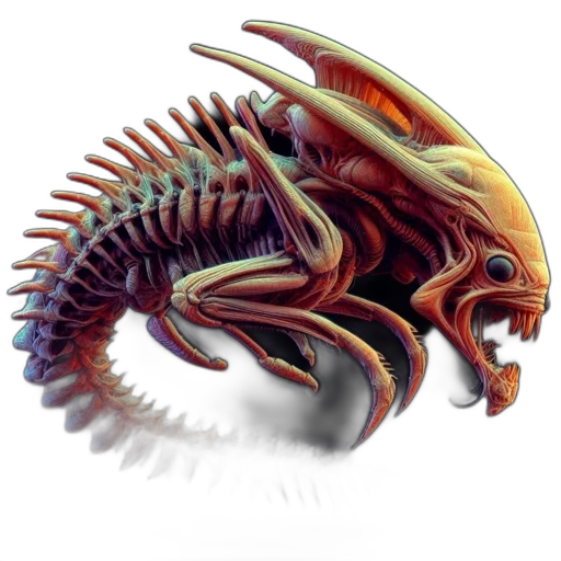 dragon, creature, animal, weapon, concept art, 3d render, fantasy art, photorealistic transparent PNG cut-out