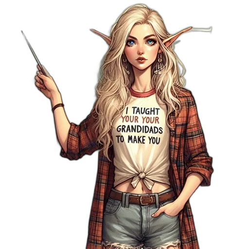 staff, weapon, sword, fantasy art, concept art, comic book art, pixel art, woman transparent PNG cut-out