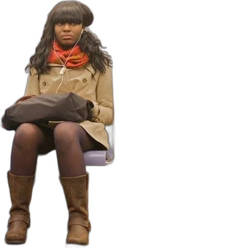 jacket, hat, earth tones, woman, tan, coat, brown, boots transparent PNG cut-out