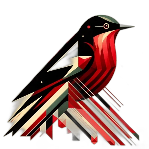 animal, staff, concept art, pixel art, 3d render, fantasy art, red, abstract transparent PNG cut-out