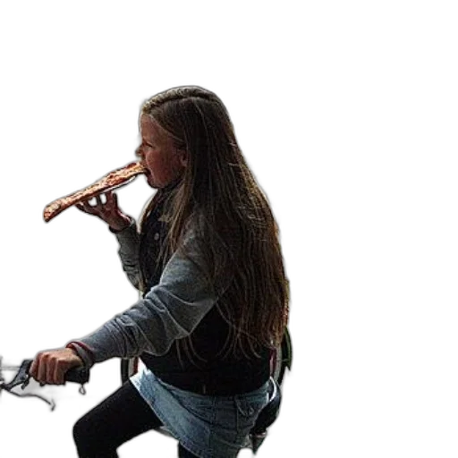 weapon, staff, hair, sword, photorealistic, two, girls, bikes transparent PNG cut-out