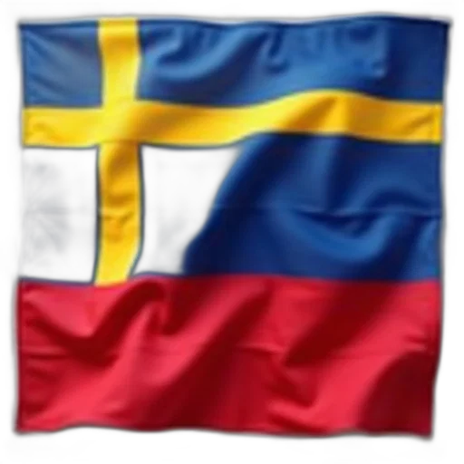 staff, flag, blue, field, yellow, stripe, top, red transparent PNG cut-out