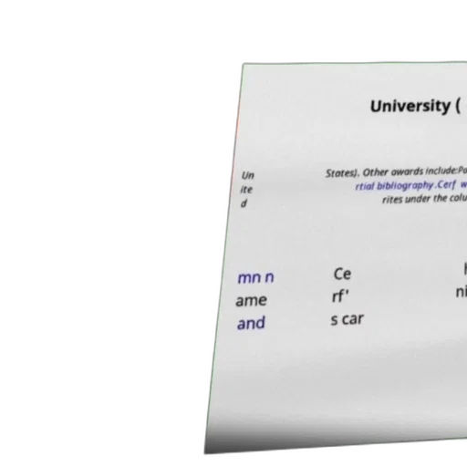 3d render, photorealistic, partial, bibliography, awards, recognitions, person, named transparent PNG cut-out