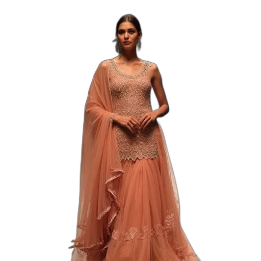dress, golden, earth tones, deepika transparent PNG cut-out