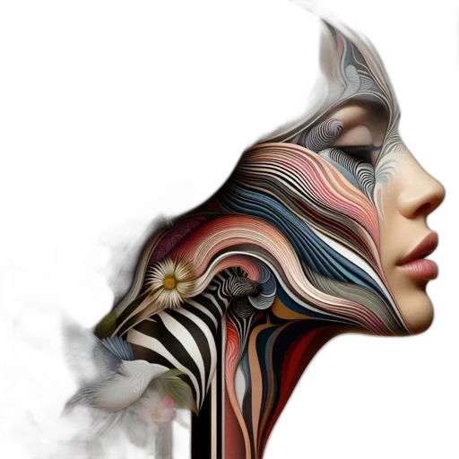 mask, face, hair, jewelry, photorealistic, fantasy art, concept art, cyberpunk transparent PNG cut-out