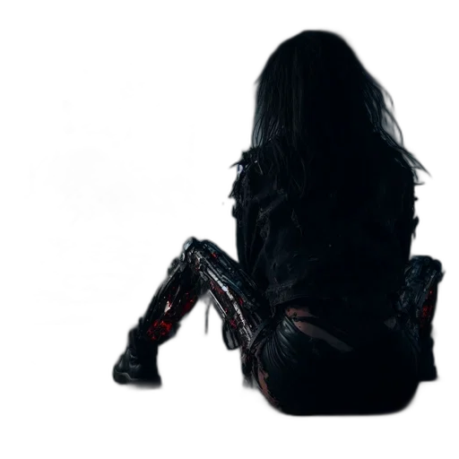 hair, creature, jacket, mask, concept art, 3d render, comic book art, cyberpunk transparent PNG cut-out