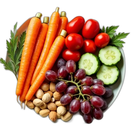 food, photorealistic, colorful, red, earth tones, variety, fresh, vegetables transparent PNG cut-out