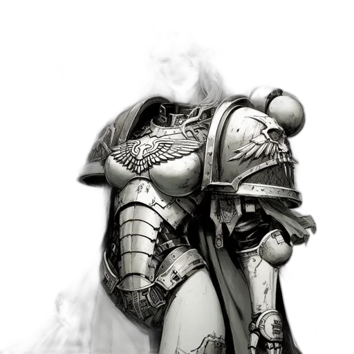 sword, weapon, robot, mask, fantasy art, concept art, photorealistic, comic book art transparent PNG cut-out