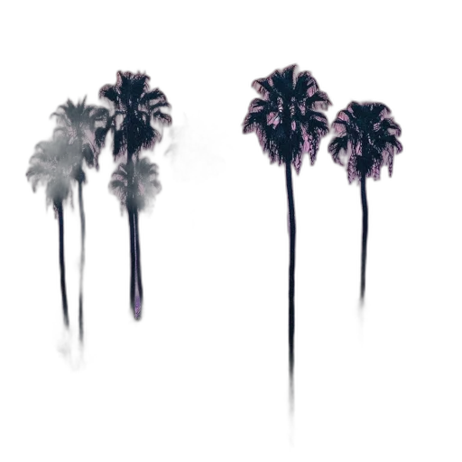 tree, umbrella, hair, weapon, photorealistic, concept art, 3d render, vaporwave transparent PNG cut-out