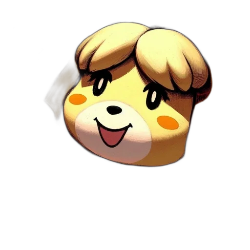 staff, animal, face, mask, 3d render, pixel art, concept art, anime transparent PNG cut-out