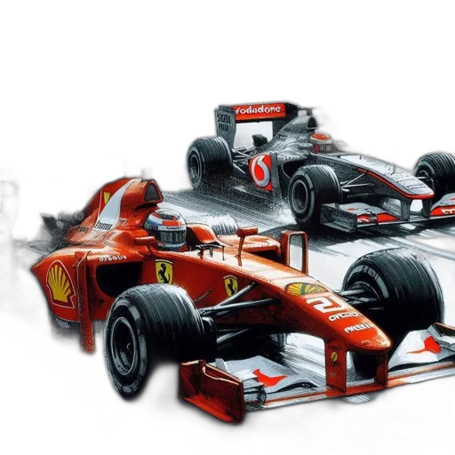 car, concept art, photorealistic, 3d render, pixel art, two, formula, race transparent PNG cut-out
