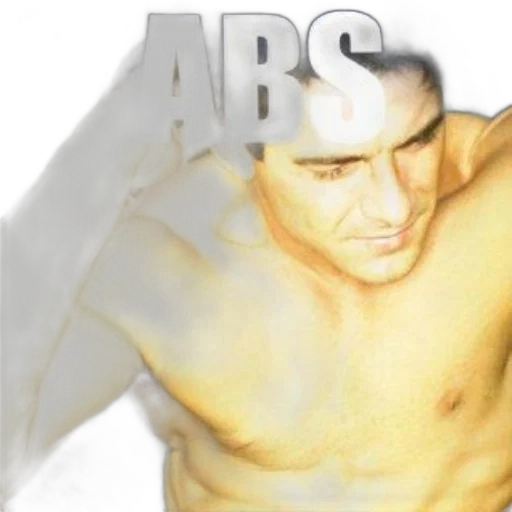 animal, photorealistic, 3d render, shirtless, man, word, abs, prominently transparent PNG cut-out