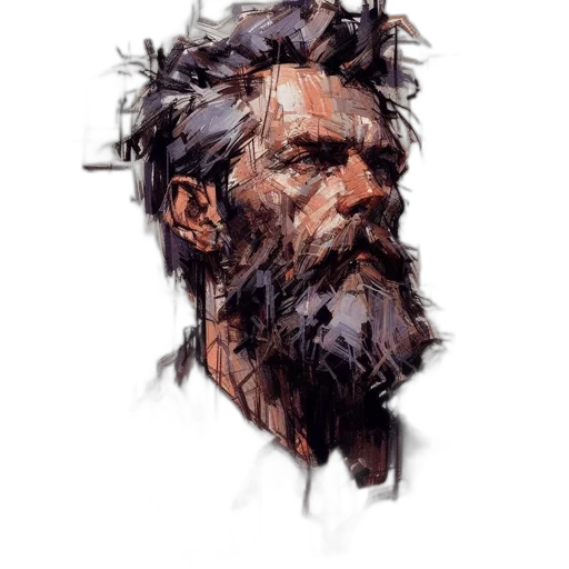 face, comic book art, concept art, watercolor, photorealistic, expressive, abstract, portrait transparent PNG cut-out