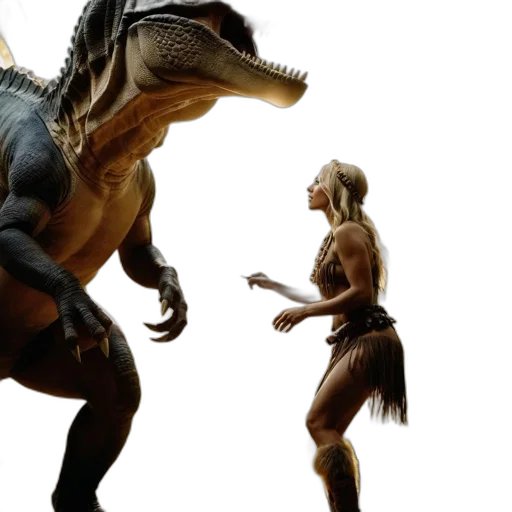 dragon, creature, concept art, fire, tyrannosaurus, rex, stands, confrontationally transparent PNG cut-out