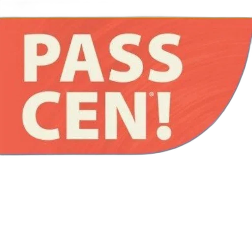pass, cen, book, cover, featuring, bold, text, blue transparent PNG cut-out