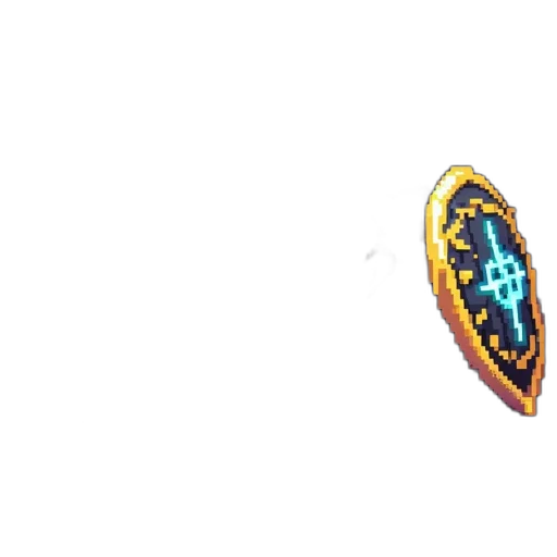 weapon, sword, staff, jewelry, pixel art, concept art, 3d render, fantasy art transparent PNG cut-out
