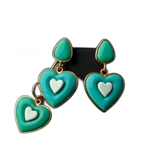 jewelry, green, pair, earrings, blue, color, scheme, have transparent PNG cut-out