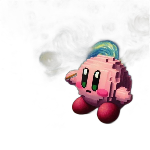 creature, weapon, animal, mask, pixel art, concept art, vaporwave, 3d render transparent PNG cut-out