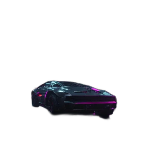 car, weapon, robot, animal, vaporwave, 3d render, concept art, cyberpunk transparent PNG cut-out