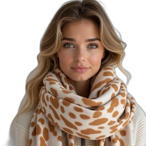 jewelry, jacket, face, photorealistic transparent PNG cut-out