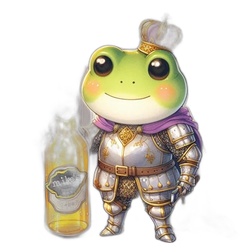 dragon, staff, concept art, fantasy art, watercolor, pixel art, frog, wearing transparent PNG cut-out