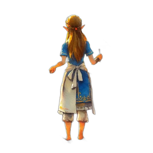 dress, staff, sword, hair, concept art, 3d render, fantasy art, pixel art transparent PNG cut-out