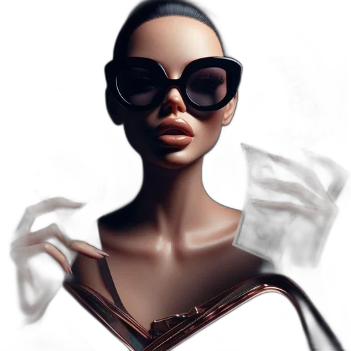 dress, mask, face, jewelry, photorealistic, 3d render, concept art, fantasy art transparent PNG cut-out