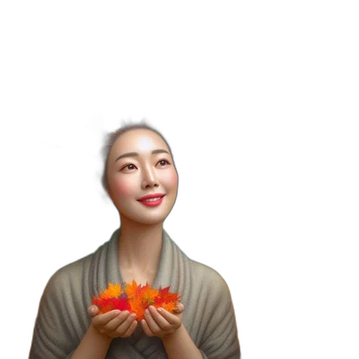 flower, face, staff, jewelry, photorealistic, oil painting, pixel art, 3d render transparent PNG cut-out